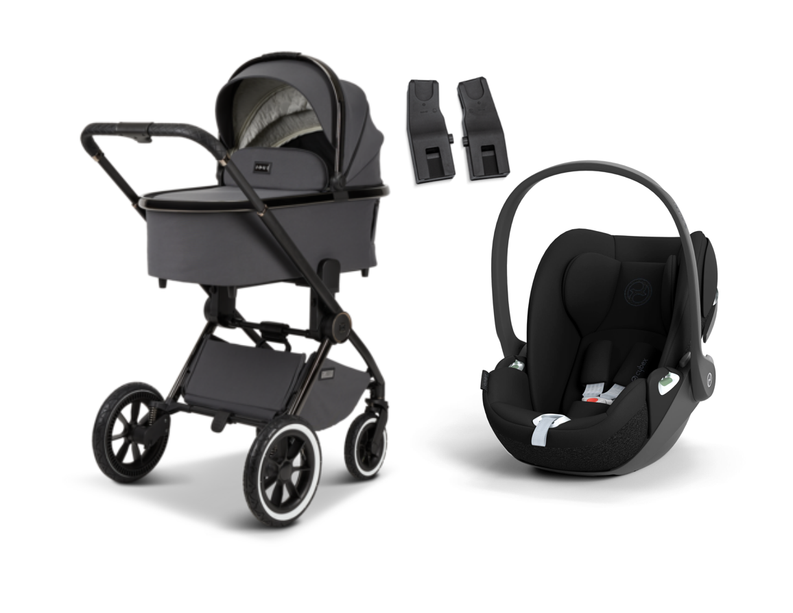 Moon GIO+ Kombikinderwagen Anthrazit Set 3in1 inkl. Cybex Cloud T i-Size black Babyschale – Moon GIO+ 3in1 Set Anthrazit inkl. Cybex Cloud T Babyschale black nur stationär erhältlich. Bestellanfragen: 0351 20634993 oder service@babybrands.de.